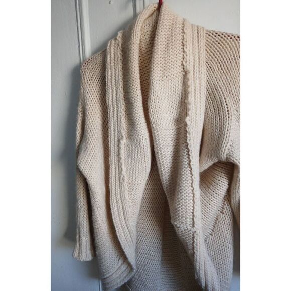 Diesel women small mohair wool shawl collar cardigan beige cream Cocoon sweater - Picture 3 of 6